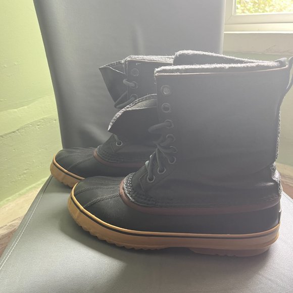 SOREL Men\'s 1964 Premium T Black Leather/CVS Waterproof Snow Winter Boot Size 10
